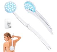 Crème de dos et masseur 2 en 1 pour le dos et le corps, crème du dos seul, pour massage du bain des bras et des jambes (crème de dos 2 en 1)