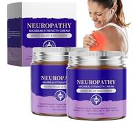 Crème de force maximale contre la neuropathie, baume apaisant pour le confort des nerfs et des muscles, pour pieds, jambes, mains et corps, crème de massage hydratante naturelle quotidienne (2pcs)
