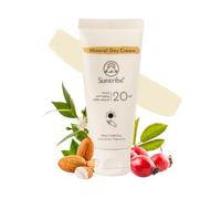 Crème de Jour Minérale Naturelle SPF 20 Suntribe - 40 ml, 100% Naturelle, Biologique, Vegan, Sans Parfum - Amande & Jojoba - Oxyde de Zinc Non Nano - Nourrissant - Peau Sensible/Normal/Sèche