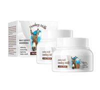 Crème de lait d'âne, lotion pour le corps du lait biologique, crème hydratante et rajeunissante, anti-vieillissement naturel de la peau, rides et réduction de la ligne (2PC)