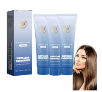 Crème de lissage à la protéine pour cheveux secs et endommagés - Sérum lissant, hydraté et anti-frisson pour femmes & hommes, lissant et réparateur des pointes fourchues (3)