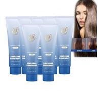 Crème de lissage à la protéine pour cheveux secs et endommagés - Sérum lissant, hydraté et anti-frisson pour femmes & hommes, lissant et réparateur des pointes fourchues (7)