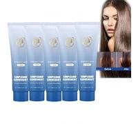 Crème de lissage à la protéine pour cheveux secs et endommagés - Sérum lissant, hydraté et anti-frisson pour femmes & hommes, lissant et réparateur des pointes fourchues (5)