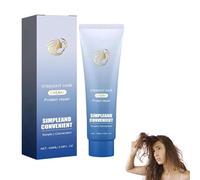 Crème de lissage des cheveux de correction des protéines, Crème capillaire de correction des protéines de soie et brillance, masque de lisseau de lissage rapide nourrissant, durable (1pc)