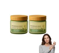Crème de magnésium confort ciblé avec MSM et arnica - Crème glacée au magnésium pour le soutien de l'inconfort - Gel de magnésium confort nerveux, lotion corporelle grasse pour le gel (2 bouteilles)