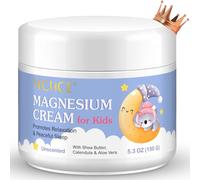 Crème de magnésium pour enfants, Lotion de magnésium pour sommeil, Baume à l'huile de magnésium avec beurre de karité, aloe vera, calendula, Crème pour bébés pour pieds, l'estomac, bras, jambes