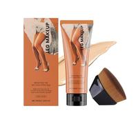 Crème de maquillage pour les jambes, avec pinceau, couverture durable et teint naturel, formule légère pour des jambes éclatantes, couleur de peau