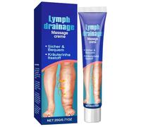 Crème de massage de drainage lymphatique, crème d'œdème de thérapie des jambes, huile de massage pour les jambes, à absorption rapide, adaptée à tous les types de peau (1 pcs)