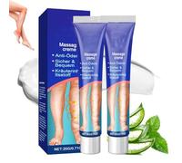 Crème de massage lymphatique drainante, formule non grasse à absorption rapide pour des jambes rafraîchies et légères, pour tous les types de peau, femmes et hommes (2pcs)