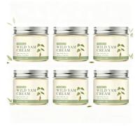 Crème de massage Premium Wild Yam pour femmes - apaise la peau et soutient, soin quotidien pour le syndrome prémenstruel, la ménopause et tous les âges, formulée avec des ingrédients naturels (6PCS)