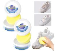 Crème de nettoyage pour chaussures - Blanc - Nettoyant et détachant - Crème à chaussures de qualité supérieure pour cuir, daim, toile et plastique - Nettoyage en profondeur - Soin multifonction pour