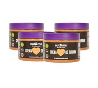 Crème de nougat 1 kg nut&me | À base d'amandes grillées 78% | Saveur nougat de Jijona | Sans gluten | Source de protéines | Végan | Sans lactose | Lot de 4 x 250 gr