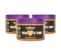 Crème de nougat 750 gr nut&me | À base d'amandes grillées 78% | Saveur nougat de Jijona | Sans gluten | Source de protéines | Végan | Sans lactose | Lot de 3 x 250 gr