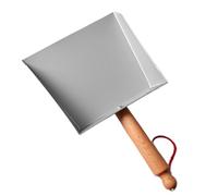 Crème de poudre métallique, poêle à poudre métallique - Tiny Dustpan en acier inoxydable | Manche courte large poêle à poussière pour l'extérieur salle de bain de nettoyage de garage chambre