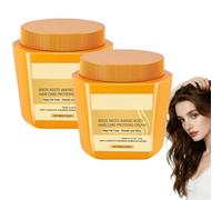 Crème de protéine de cheveux de collagène d'acide aminé, protéine de cheveux de sérum d'acide aminé de nid d'oiseaux pour bouclé, hydratant et lissant pour extrêmement sec endommagé (2)