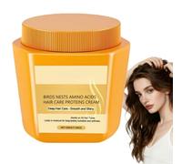 Crème de protéine de cheveux de collagène d'acide aminé, protéine de cheveux de sérum d'acide aminé de nid d'oiseaux pour bouclé, hydratant et lissant pour extrêmement sec endommagé (1)