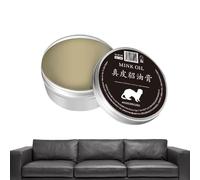 Crème de revitalisant en cuir | Baume de recoloration en cuir naturel avec huile de vison | Crème de rénovation de soins en carièmes | Restaurer des meubles en cuirs pour selles, chaussures, canapés,