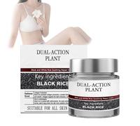 CrèMe De Riz Noir Pour Le Visage à L'Essence De Son De Riz,CrèMe Visage Au Son De R-iz Avec Crè/Me Hydratante Raffermissante,Cr/èMe De Jour Multi-Effets,Soin Hydratant Anti-âGe Multi-Effets (1 PCS)