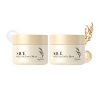 Crème de Riz Skincare Coréenne Pour le Visage,Crème Hydratante Éclaircissante au Riz Rice Crèmes,d'essence deRiz de Corée,Améliore la Barrière Cutanée Hydratante,Apaisant Pour Unifier le Tein (2)
