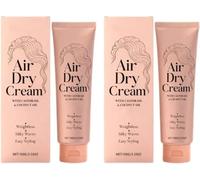 Crème de séchage à l'air libre, formule nourrissante légère, crème coiffante lissante, boucles longue tenue, hydratant et lissant, convient à tous les types de cheveux naturels