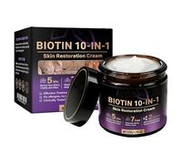 Crème De Soin De La Peau, Effet Douce Et Lisse, Crème De Restauration De La Peau À La Biotine 10 En 1, Lotion Liftante Au Collagène Naturel, Non Gras, Pour Les Femmes Visage Corps Matin Soir