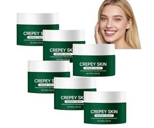 Crème de traitement réparatrice pour peau crépue - Hydratant raffermissant avancé pour visage, cou, bras et corps, collagène et acide hyaluronique anti-âge lissant les rides soins de la peau (6pcs)