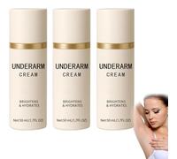 Crème d'éclaircissement des aisselles pour un ton lisse et uniforme, la crème blanchissante des aisselles, la lotion hydratante douce pour les aisselles sombres, les coudes, les soins aux (3pcs)