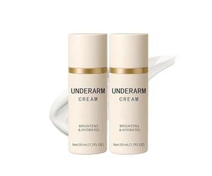 Crème d'éclaircissement des aisselles pour un ton lisse et uniforme, un traitement hydratant des aisselles, une crème de blanchiment des aisselles, une formule douce sans blanchie (2pcs)