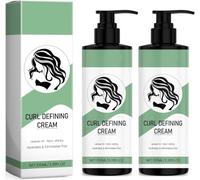 Crème définition de boucles, Lotion sublimatrice de boucles et démêlante, Crème définition lissante pour cheveux ondulés, Anti-frisottis longue durée, pour tous types de cheveux