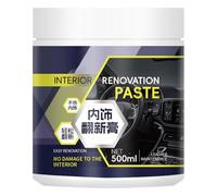 Crème d'entretien du cuir de voiture, pâte de rénovation de console centrale, multifonction pour polissage automobile pour veste et sac à main 500 ml