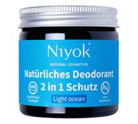Niyok Crème déodorante anti-transpirante 2 en 1 – Light Ocean 40 ml