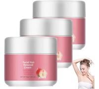 Crème d'épilation du visage, dites adieu à l'ombre et aux chaumes, une peau visiblement lisse en seulement 5 minutes, adaptée à tous les types de peau (3 Pcs)