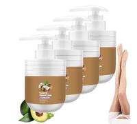 CrèMe DéPilatoire à L'Huile De Coco, CrèMe DéPilatoire Pour Peaux Sensibles, Huiles DéPila/Toires Pour Tous Types, Hydratation Indolore De La LèVre SupéRieure, Apaise Les Peaux Sensibles (4 PCS)