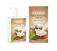 Crème dépilatoire à l'huile de noix de coco, épilation du visage, sans douleur, efficace et douce, crème dépilatoire hydratante pour le visage (1, 150 g)