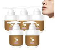 Crème dépilatoire à l'huile de noix de coco pour femmes, pommade dépilatoire douce pour le visage, pâte faciale sensible indolore et non collante, dépilatoire lisse à action rapide, (5 stücke)