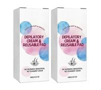 Crème Dépilatoire Douce Avec Spatule Réutilisable, For Le Corps Infusée D'huile D'olive Et D'avocat 100g(2pcs)