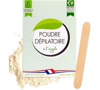 Creme Depilatoire Femme Et Homme 100% Naturelle,Poudre Epilatoire À L'argile Fabriquée En France,Score Yuka 100/100,Crème D'épilation Intime,Depilation Jambes Maillot Visage Dos Aisselles Torse(Q303)