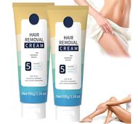 Crème Dépilatoire Indolore Pour Le Corps Entier, Pour Hommes Et Femmes, Dépilatoire Apaisante Pour Les Poils Indésirables Du Corps Et Du Visage, Formule Douce, Pour Tous Types De Peau (2 pièces)