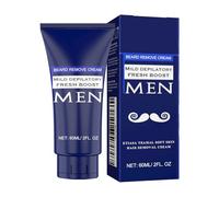 Crème dépilatoire masculine | Élimination de 5 pouces des poils du visage corporel | Formule hydratante en cuir sensible de 60 ml | Traitement indolore pour les jambes Armes cohétiques Bikini Area