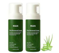 Crème dépilatoire pour homme, formulée à l'aloe vera naturel, adaptée au visage, au corps et aux parties intimes. Une mousse dépilatoire rapide, douce et hydratante pour le visage et le corps