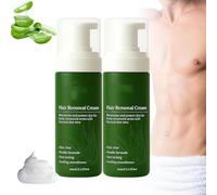 Crème dépilatoire pour homme, Spray sans rasage à l'aloe vera, Mousse dépilatoire rapide et douce, Hydratante et non grasse, Nourrissante et nettoyante en douceur, Convient au visage et au corps.