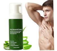Crème dépilatoire pour hommes 60 ml Crème dépilatoire douce à l'aloe vera naturel Épilation rapide et facile de tout le corps.