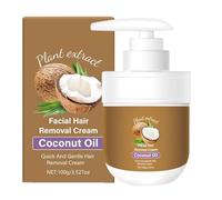 Crème Dépilatoire Pour Le Visage À L'huile De Noix Coco Formule Naturelle, Épilation Douce, Creme Epilatoire Visage Femme Dépilatoire Douce La Lèvre Supérieure, Les Joues, Menton Et Mains