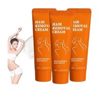 Crème dépilatoire pour le visage, crème adoucissante, peau lisse longue durée, épilatoire indolore adapté aux peaux sensibles, femmes et hommes (3pcs)