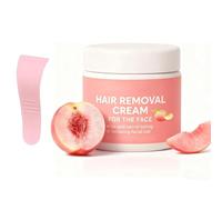 Crème dépilatoire pour le visage pour femmes 50 g, crème dépilatoire infusée à la pêche pour le visage femmes hommes, douce et non irritante, dites adieu aux ombres et aux poils rasés (1PC)