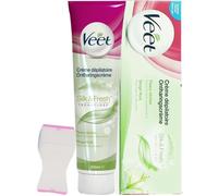 Crème dépilatoire - VEET - Silk & fresh - Peaux sèches - Application sur peau sèche - Mixte