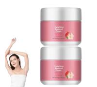 Crème dépilatoire visage, crème dépilatoire hydratante et indolore, rapide pour femme, peau visiblement lisse en seulement 5 minutes (2 pièce)