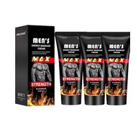 Crème d'érection pour hommes, crème d'érection pour l'amélioration sexuelle, huile essentielle de massage énergétique du pénis pour les soins, retarder les performances, augmenter la force (M,3PC)