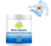 Crème Détachante Multi-Usages 500g, formule à action rapide pour les taches tenaces sur tous les tissus, chemises et vêtements blancs (1Pcs)