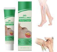 Crème Détox Lymphatique Her-Bal, Baume Naturel Hydratant Doux, Crème Anti-Gonflement Naturelle pour les Jambes, Lotion Apaisante Anti-Cellulite, Soulage les Poches